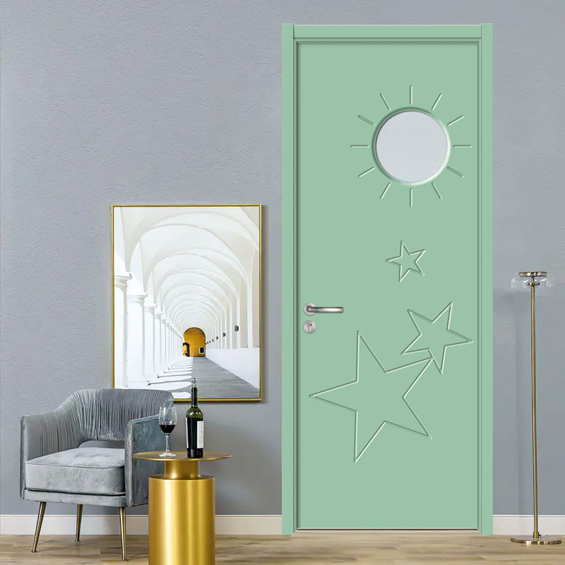 GA20-113 kreslený PVC MDF interiérové ​​dvere do miestnosti